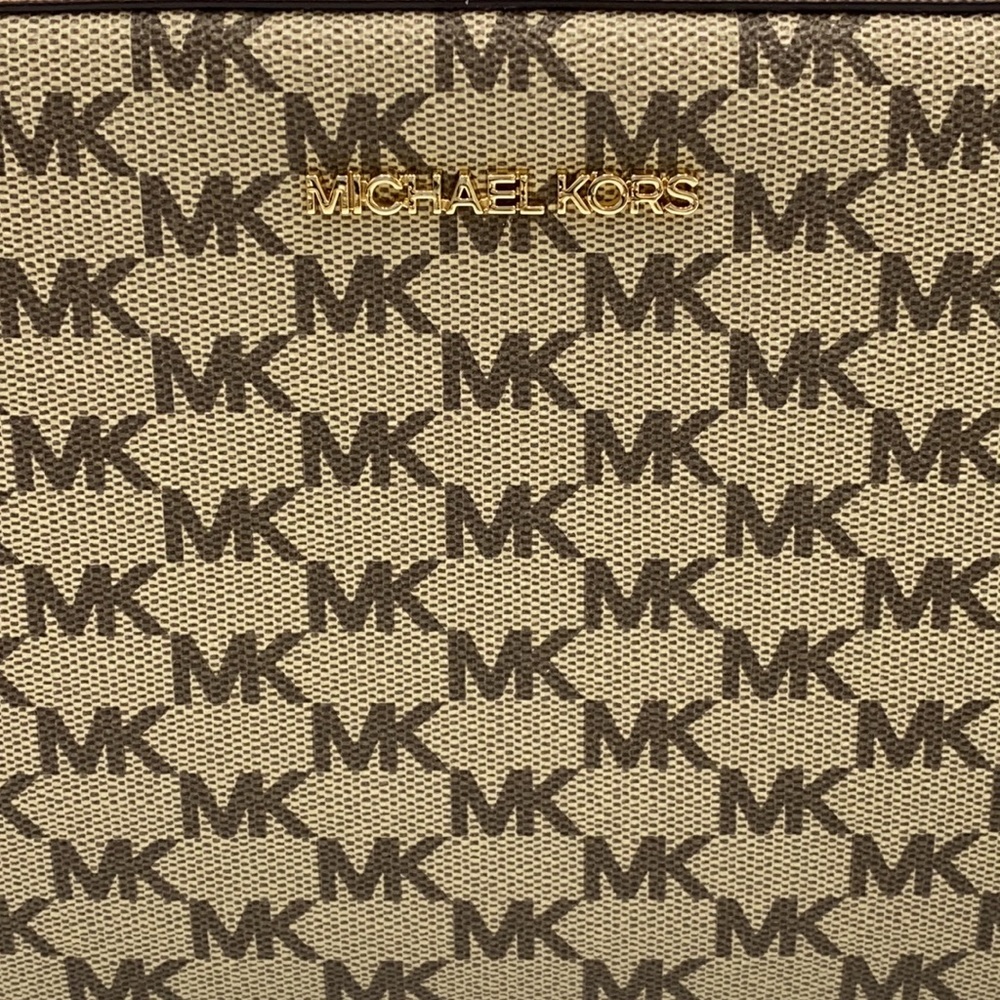 MICHAEL KORS LARGE EW CROSSBODY NAT/ LUGGAGE - Picture 15 of 16